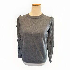 Bibi Fringe Sleeve Sweater M, MSRP $89